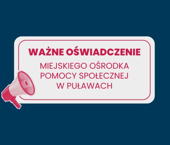 grafika promocyjna aktualności strony  Miejski Ośrodek Pomocy Społecznej  w Puławach