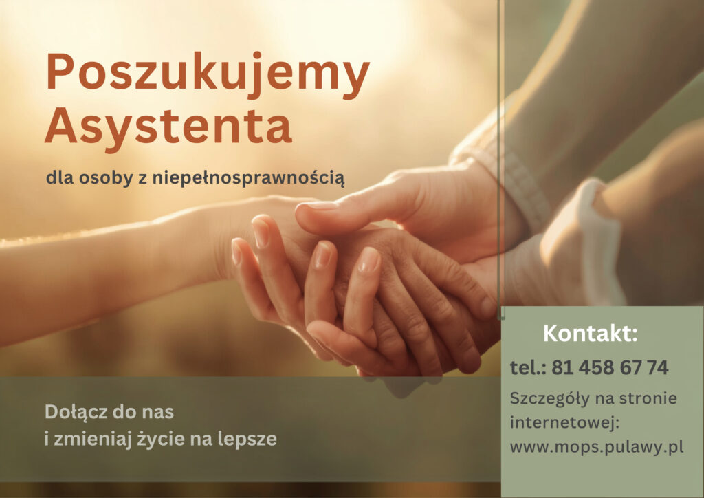 grafika promocyjna aktualności strony  Miejski Ośrodek Pomocy Społecznej  w Puławach